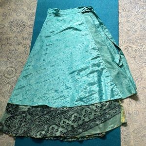 Silk Sari Wrap Skirt Reversible 100s of ways to style and wear it One Size
